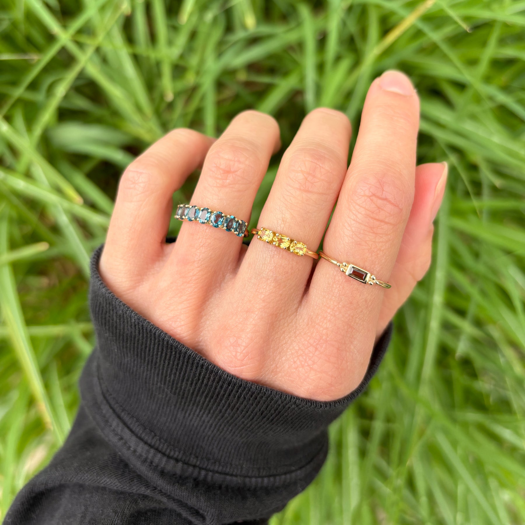 Trio Citrine Ring | 14K Goud